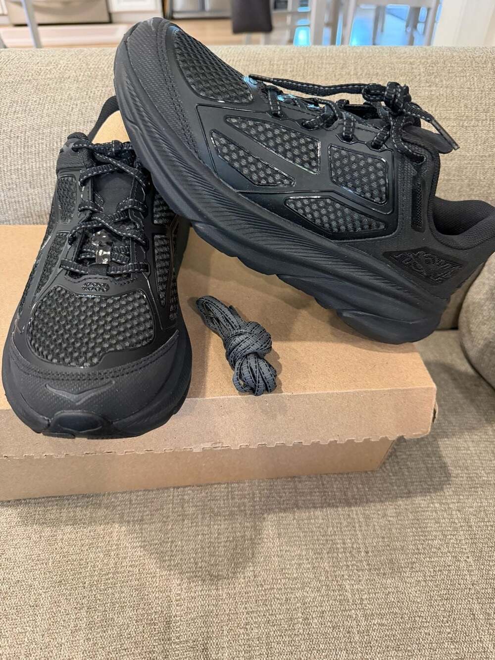 Hoka Clifton One9 Black Carbon Running Shoes 1155370-BBNB